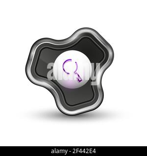 Search magnifyier web button, magnify icon. Modern magnifying glass sign, web site design or mobile app. Search magnifyier web button, magnify icon. Modern magnifying glass sign, web site design or mobile app. Vector illustration Stock Vector