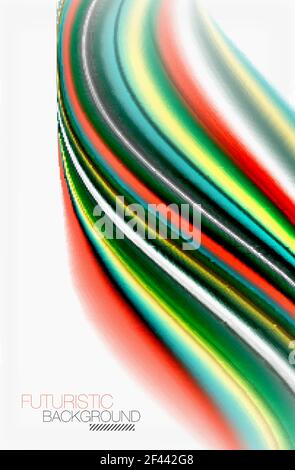 Rainbow color waves, vector blurred abstract background. Rainbow color waves, vector blurred abstract background. Vector artistic illustration for presentation, app wallpaper, banner or poster Stock Vector