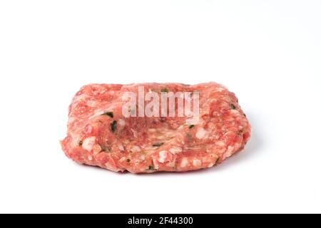 Traditional turkish cutlet kofte isolated on white Stock Photo