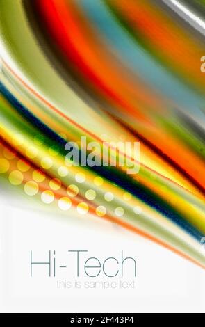 Rainbow color waves, vector blurred abstract background. Rainbow color waves, vector blurred abstract background. Vector artistic illustration for presentation, app wallpaper, banner or poster Stock Vector