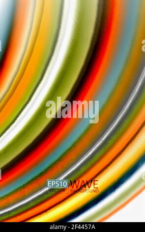Rainbow color waves, vector blurred abstract background. Rainbow color waves, vector blurred abstract background. Vector artistic illustration for presentation, app wallpaper, banner or poster Stock Vector