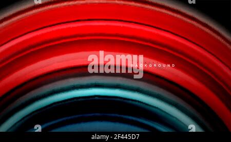 Abstract wave lines fluid rainbow style color stripes on black background. Abstract wave lines fluid rainbow style color stripes on black background. Vector artistic illustration for presentation, app wallpaper, banner or poster Stock Vector