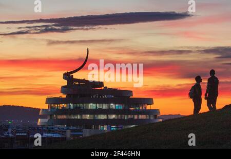 The new W Hotel in Edinburgh's St James Quarter development at sunset. Picture date: Thursday March 18, 2021. Stock Photo