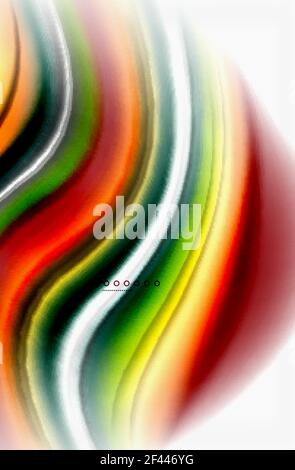Rainbow color waves, vector blurred abstract background. Rainbow color waves, vector blurred abstract background. Vector artistic illustration for presentation, app wallpaper, banner or poster Stock Vector