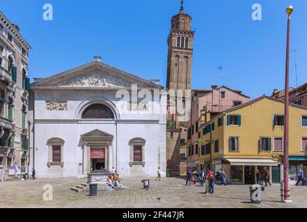 geography / travel, Italy, Venetia, Venice, sestiere San Marco, Campo San Maurizio, Chiesa di San Maur, Additional-Rights-Clearance-Info-Not-Available Stock Photo