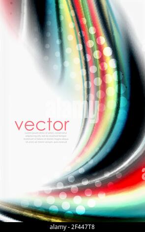 Rainbow color waves, vector blurred abstract background. Rainbow color waves, vector blurred abstract background. Vector artistic illustration for presentation, app wallpaper, banner or poster Stock Vector