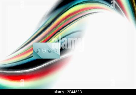 Rainbow color waves, vector blurred abstract background. Rainbow color waves, vector blurred abstract background. Vector artistic illustration for presentation, app wallpaper, banner or poster Stock Vector