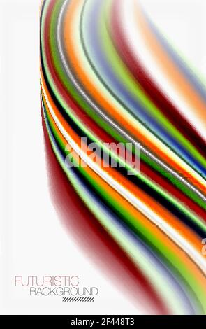 Rainbow color waves, vector blurred abstract background. Rainbow color waves, vector blurred abstract background. Vector artistic illustration for presentation, app wallpaper, banner or poster Stock Vector
