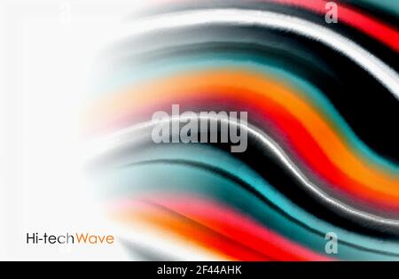 Rainbow color waves, vector blurred abstract background. Rainbow color waves, vector blurred abstract background. Vector artistic illustration for presentation, app wallpaper, banner or poster Stock Vector