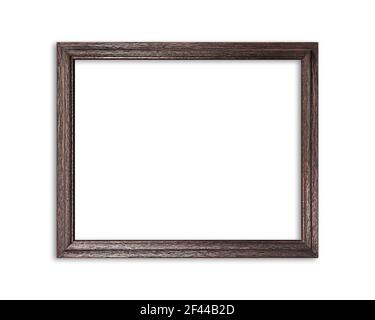 Wooden picture frame  isolated on white background Stock Photo