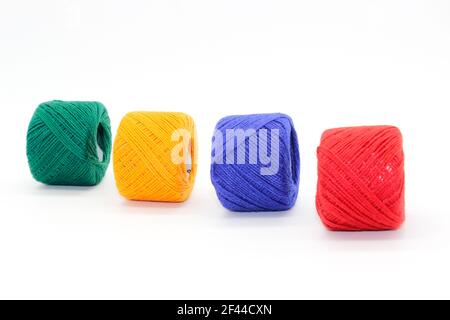 A picture of thread spools isolated on white background Stock Photo - Alamy