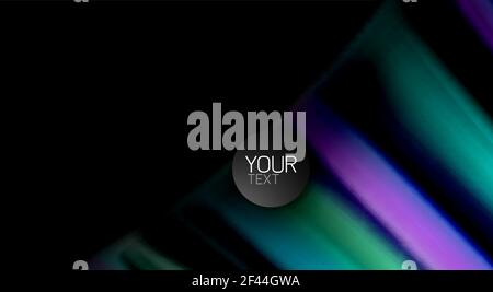 Abstract wave lines fluid rainbow style color stripes on black background. Artistic illustration for presentation, app wallpaper, banner or poster. Abstract wave lines fluid rainbow style color stripes on black background. Vector artistic illustration for presentation, app wallpaper, banner or poster Stock Vector