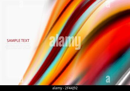 Rainbow color waves, vector blurred abstract background. Rainbow color waves, vector blurred abstract background. Vector artistic illustration for presentation, app wallpaper, banner or poster Stock Vector