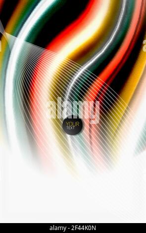 Rainbow color waves, vector blurred abstract background. Rainbow color waves, vector blurred abstract background. Vector artistic illustration for presentation, app wallpaper, banner or poster Stock Vector