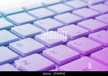 Close-up view of keyboard of a modern computer. Stock Photo