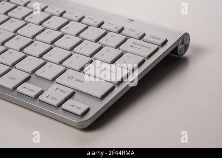 Close-up view of keyboard of a modern computer. Stock Photo