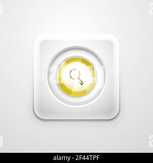Search magnifyier web button, magnify icon. Modern magnifying glass sign, web site design or mobile app. Search magnifyier web button, magnify icon. Modern magnifying glass sign, web site design or mobile app. Vector illustration Stock Vector