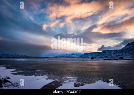 Arctic Landscape in Svalbard Stock Photo