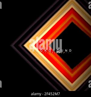 Geometric shapes created with fluid multicolored lines. Geometric shapes created with fluid multicolored lines. Vector artistic illustration for presentation, app wallpaper, banner or poster Stock Vector
