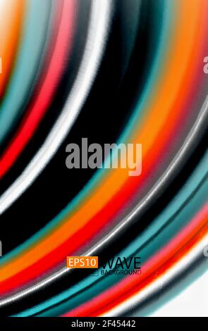 Rainbow color waves, vector blurred abstract background. Rainbow color waves, vector blurred abstract background. Vector artistic illustration for presentation, app wallpaper, banner or poster Stock Vector