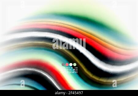 Rainbow color waves, vector blurred abstract background. Rainbow color waves, vector blurred abstract background. Vector artistic illustration for presentation, app wallpaper, banner or poster Stock Vector