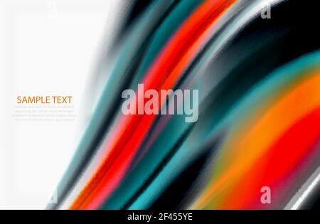 Rainbow color waves, vector blurred abstract background. Rainbow color waves, vector blurred abstract background. Vector artistic illustration for presentation, app wallpaper, banner or poster Stock Vector