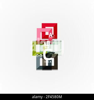 Paper option steps diagram infographic layout. Paper option steps diagram infographic layout. Vector artistic illustration for business presentation, web banner or poster Stock Vector