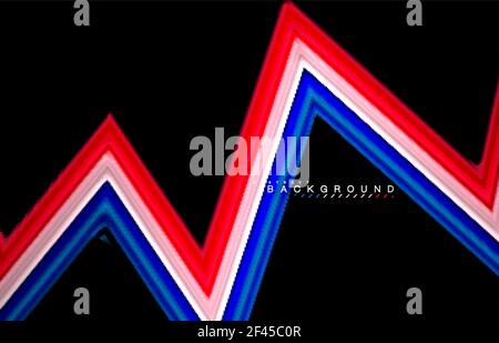 Geometric shapes created with fluid multicolored lines. Geometric shapes created with fluid multicolored lines. Vector artistic illustration for presentation, app wallpaper, banner or poster Stock Vector