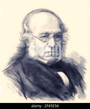 Sir Rowland Hill, 1795-1879, English teacher, inventor and social reformer Stock Photo