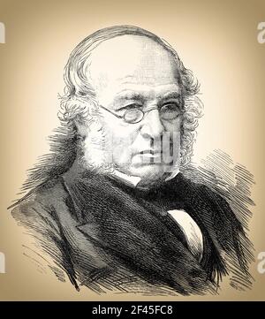 Sir Rowland Hill, 1795-1879, English teacher, inventor and social reformer Stock Photo