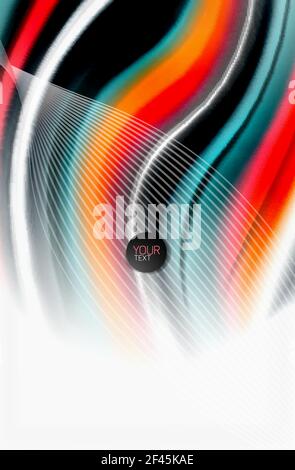 Rainbow color waves, vector blurred abstract background. Rainbow color waves, vector blurred abstract background. Vector artistic illustration for presentation, app wallpaper, banner or poster Stock Vector