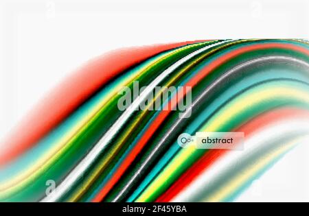 Rainbow color waves, vector blurred abstract background. Rainbow color waves, vector blurred abstract background. Vector artistic illustration for presentation, app wallpaper, banner or poster Stock Vector