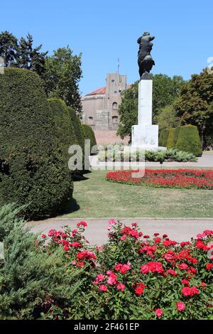 BELGRADE, SERBIA - AUGUST 15, 2012: Park near Kalemegdan Fortress in Belgrade, capital city of Serbia. Stock Photo