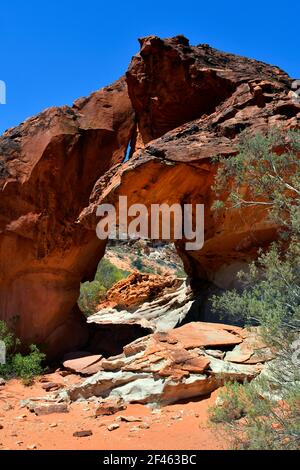 Australia, rock formation in Rainbow valley national park in Northern Territory Stock Photo