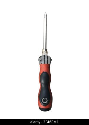Slotted screwdriver isolated on white background with clipping path for design Stock Photo