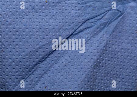 Blue Dotted Wrinkled Plain Paper Background Stock Photo