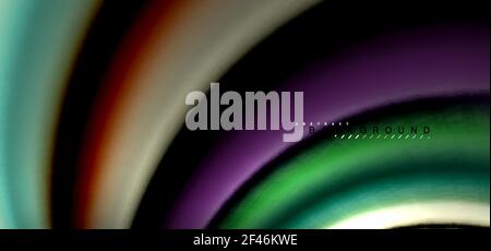 Multicolored wave lines on black background design. Multicolored wave lines on black background vector design Stock Vector