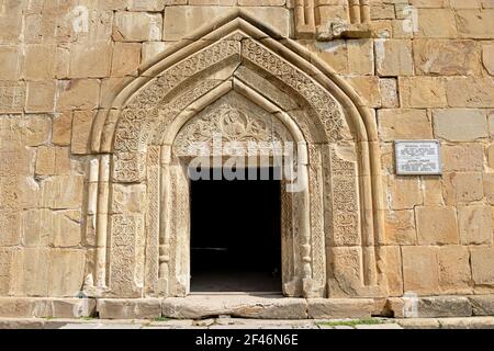 GEORGIA ANANURI Ananuri is an architectural complex, consisting of a castle with crenellated walls,and two churches: the old church of the Dormition Stock Photo