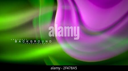 Neon glowing wave, magic energy and light motion background. Neon glowing wave, magic energy and light motion background. Vector illustration Stock Vector