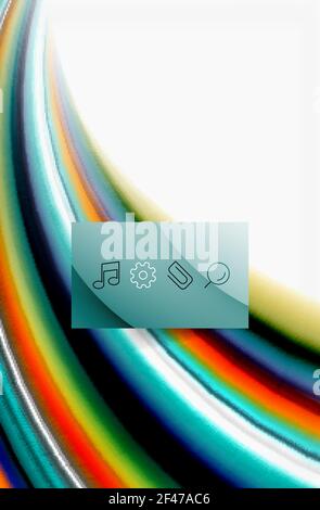 Rainbow color waves, vector blurred abstract background. Rainbow color waves, vector blurred abstract background. Vector artistic illustration for presentation, app wallpaper, banner or poster Stock Vector