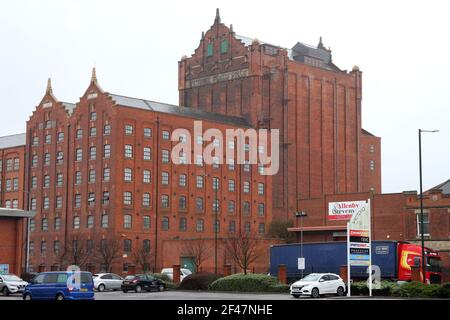 GRIMSBY, ENGLAND - March 19th: A general view of the Victoria Flour Mill on March 19th, 2021 in Grimsby, England. (Photo by Ashley Allen/Alamy Live News) Stock Photo