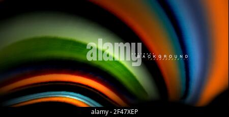 Multicolored wave lines on black background design. Multicolored wave lines on black background vector design Stock Vector