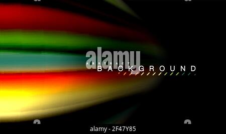 Abstract wave lines fluid rainbow style color stripes on black background. Artistic illustration for presentation, app wallpaper, banner or poster. Abstract wave lines fluid rainbow style color stripes on black background. Vector artistic illustration for presentation, app wallpaper, banner or poster Stock Vector