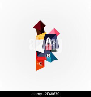 Geometric design abstract option infographics. Geometric design abstract option infographics. Vector artistic illustration for presentation, app wallpaper, banner or poster Stock Vector