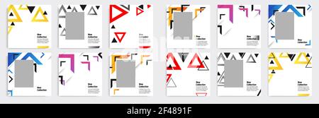 Multipurpose of square banner pack in modern gradient shape background color. Suitable for social media promotion ads, flyer, poster, calendar, produc Stock Vector