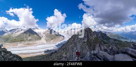 Altesch Glacier - switzerland Stock Photo