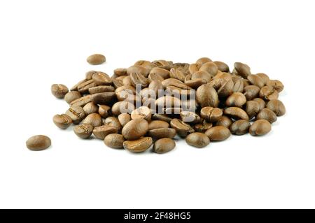 Coffee beans isolated on a white background. Stock Photo