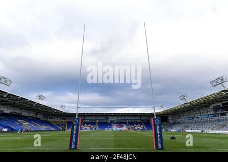 A general view of the Halliwell Jones stadium, the home of Warrington Wolves in Warrington, UK on 3/19/2021. (Photo by Simon Whitehead/News Images/Sipa USA) Stock Photo