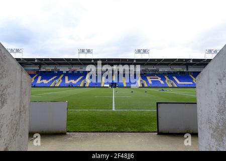 A general view of the Halliwell Jones stadium, the home of Warrington Wolves in Warrington, UK on 3/19/2021. (Photo by Simon Whitehead/News Images/Sipa USA) Stock Photo