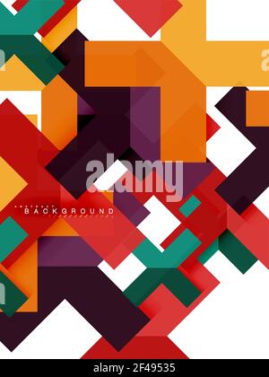 Multicolored abstract geometric shapes, geometry background for web banner. Multicolored abstract geometric shapes, geometry background for web banner, business presentation, ads package, print template, wallpaper Stock Vector